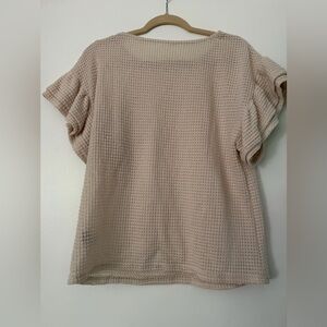 SHEIN Beige Textured Blouse